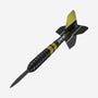Target Darts Vapor8 Black - Yellow Steel Tip Darts - Angled View