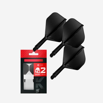 Target Darts K-Flex Flight and Shaft System No.2 Short, Black