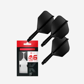 Target Darts K-Flex Flight and Shaft System No.6 Short, Black