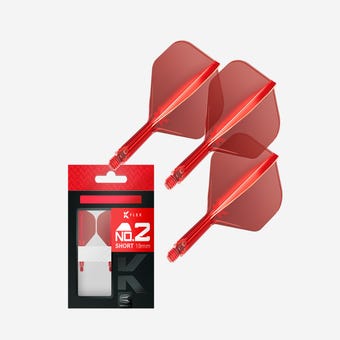 K-Flex flight and shaft in Red, Short, no.2 Set