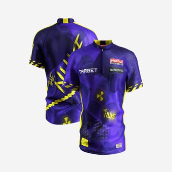 Luke Littler 2025 Darts Playing Shirt - Vorder- und Rückseite