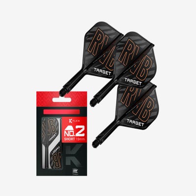 Raymond van Barneveld K-Flex No.2 Short - set of dart flight/shafts with box