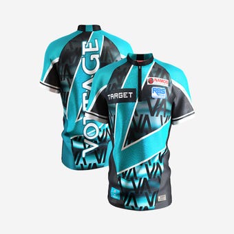 Rob Cross 2025 Darts Playing Shirt - Vorder- und Rückseite