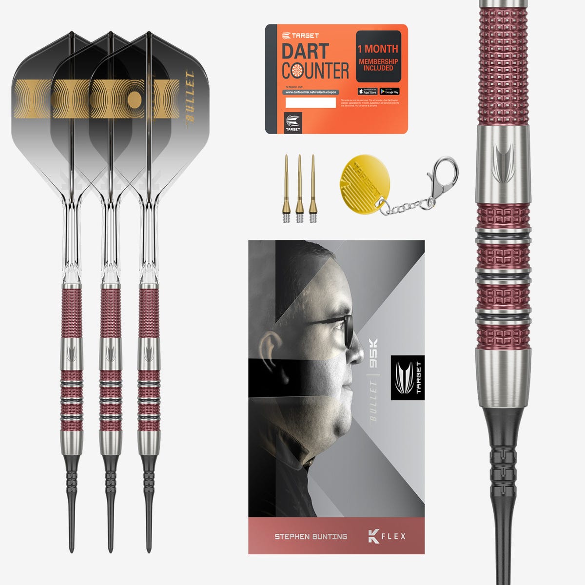 Stephen Bunting 95K Soft Tip Darts Set