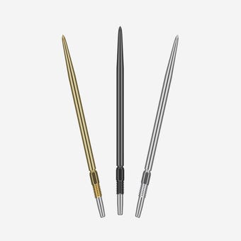 Swiss Point Dart Tips - Available in three colours - Fan View
