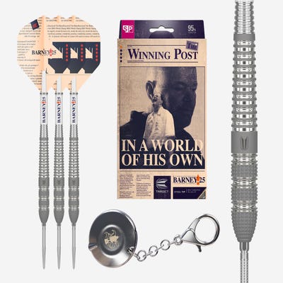 Target Darts BARNEY25 Steel Tip Darts Set Box Contents - Main Image