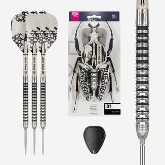 Target Darts EXO 01 SP Steel Tip Darts Set Box Contents - Main Image