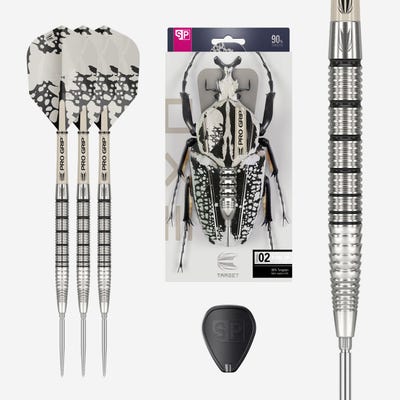 Target Darts EXO 02 SP Steel Tip Darts Set Box Contents - Main Image