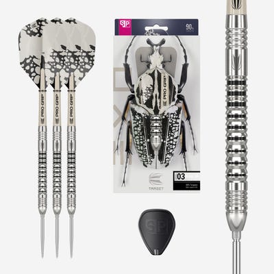 Target Darts EXO 03 SP Steel Tip Darts Set Box Contents - Main Image