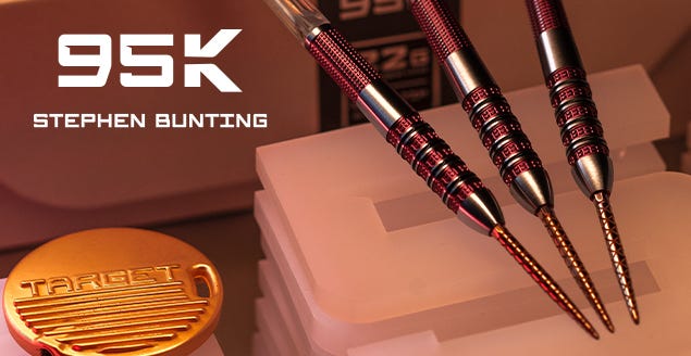 Stephen Bunting 95K Swiss Point Steel Tip Darts