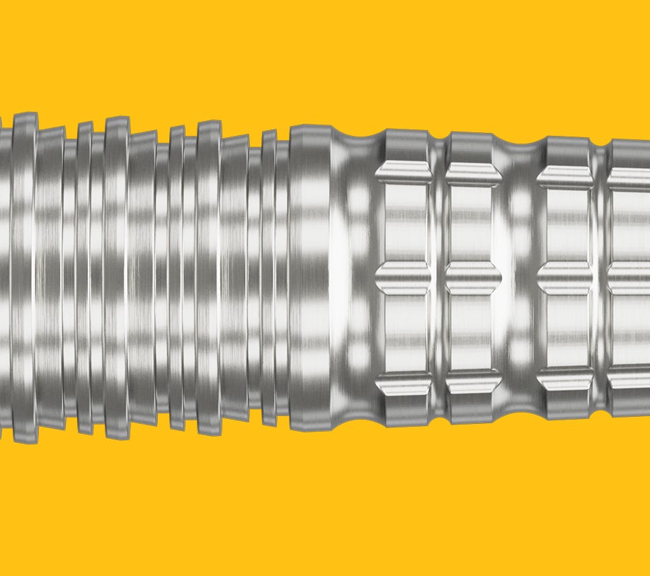 Close-up view of the Scott Williams G2 dart barrel grip.
